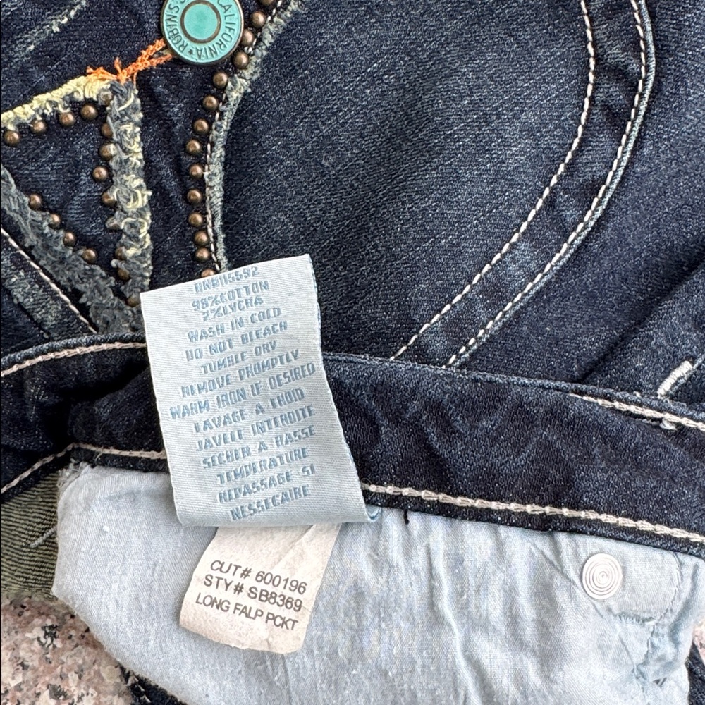 Robin's Jean Dark Blue Straight Leg Jeans - Picture 7 of 7